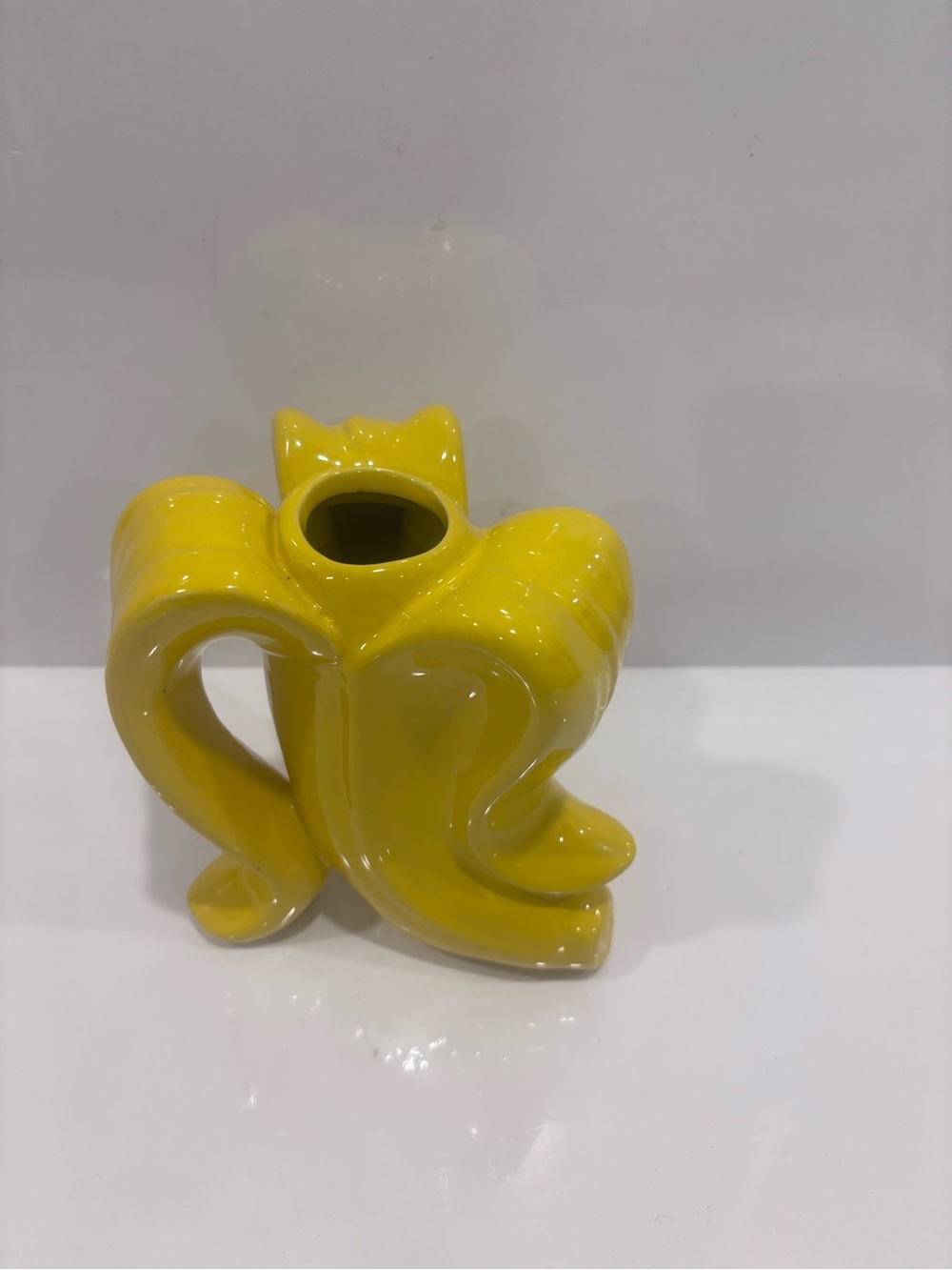 Bright Yellow Ceramic Banana Vase